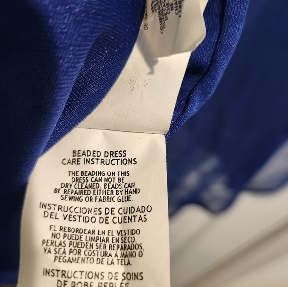 Women's Xscape Royal Blue Layered Gown - Picture 8 of 8